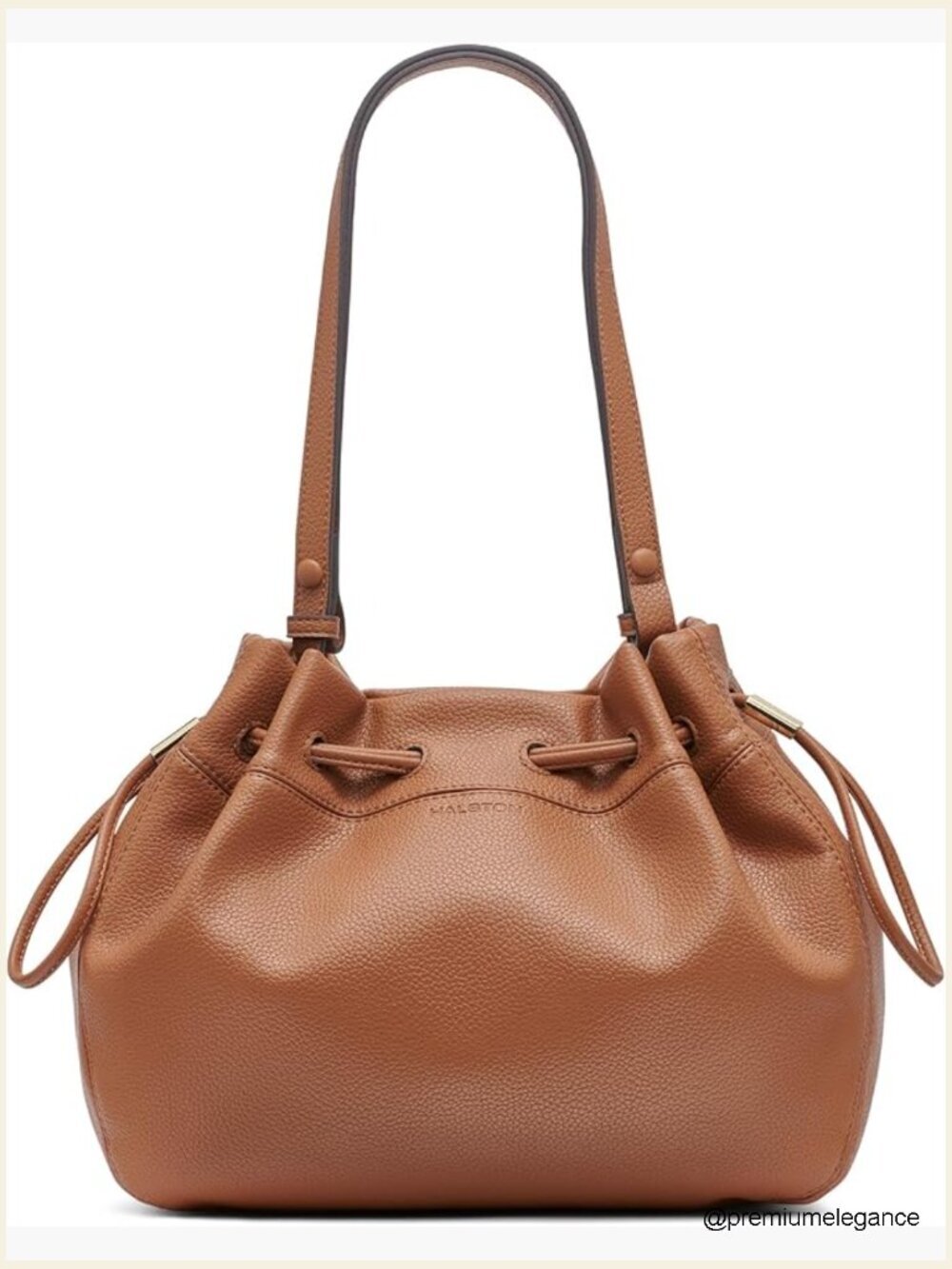 Bucket Shoulder Bag with Adjustable Strap, Faux Leather, Medium